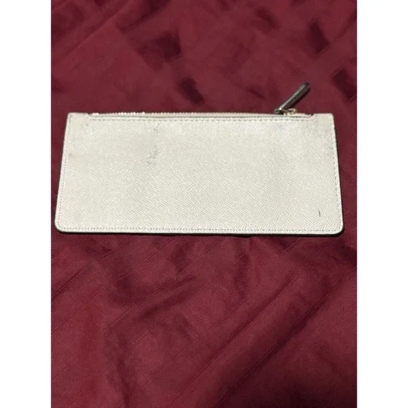 Michael Kors Saffiano Leather Tri-Fold Wallet Black Gold Snap - Picture 8 of 11